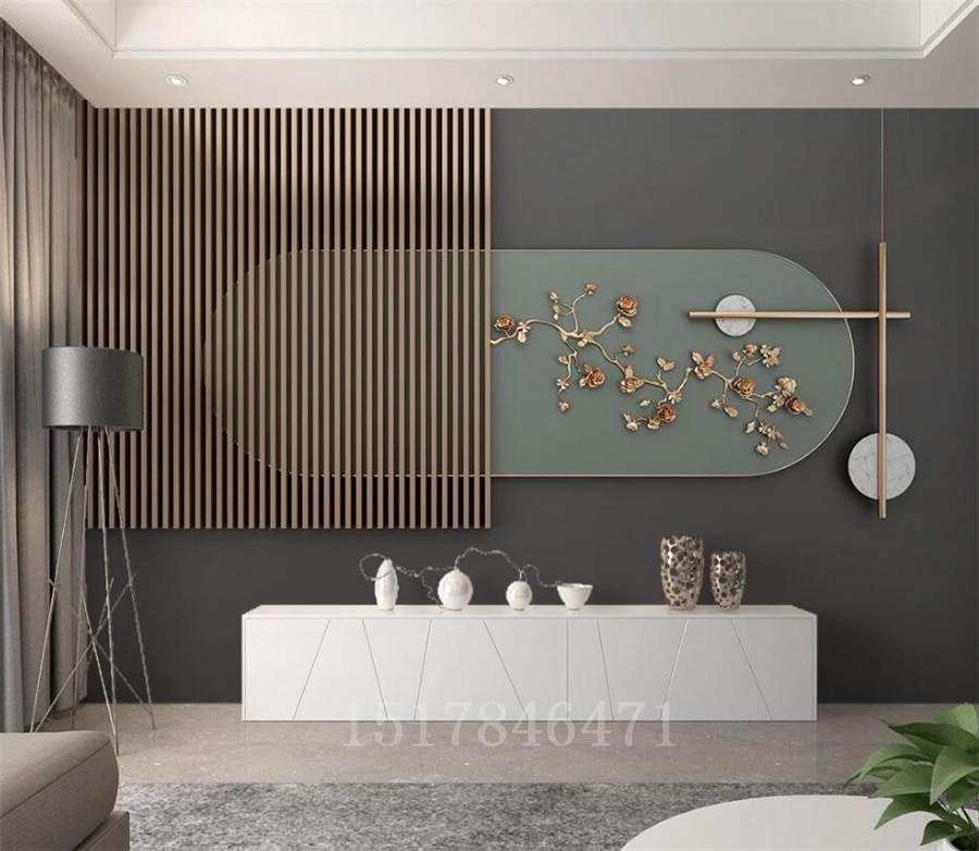 3D Wallpaper Wood Slat Impression